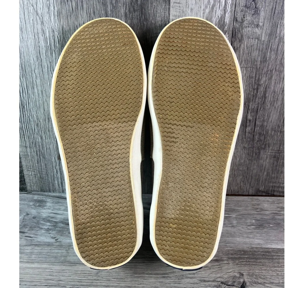 Sperry Top-Sider Tuck Kids Boat Shoes Tan Canvas Brown Trim Memory Foam Size 3M